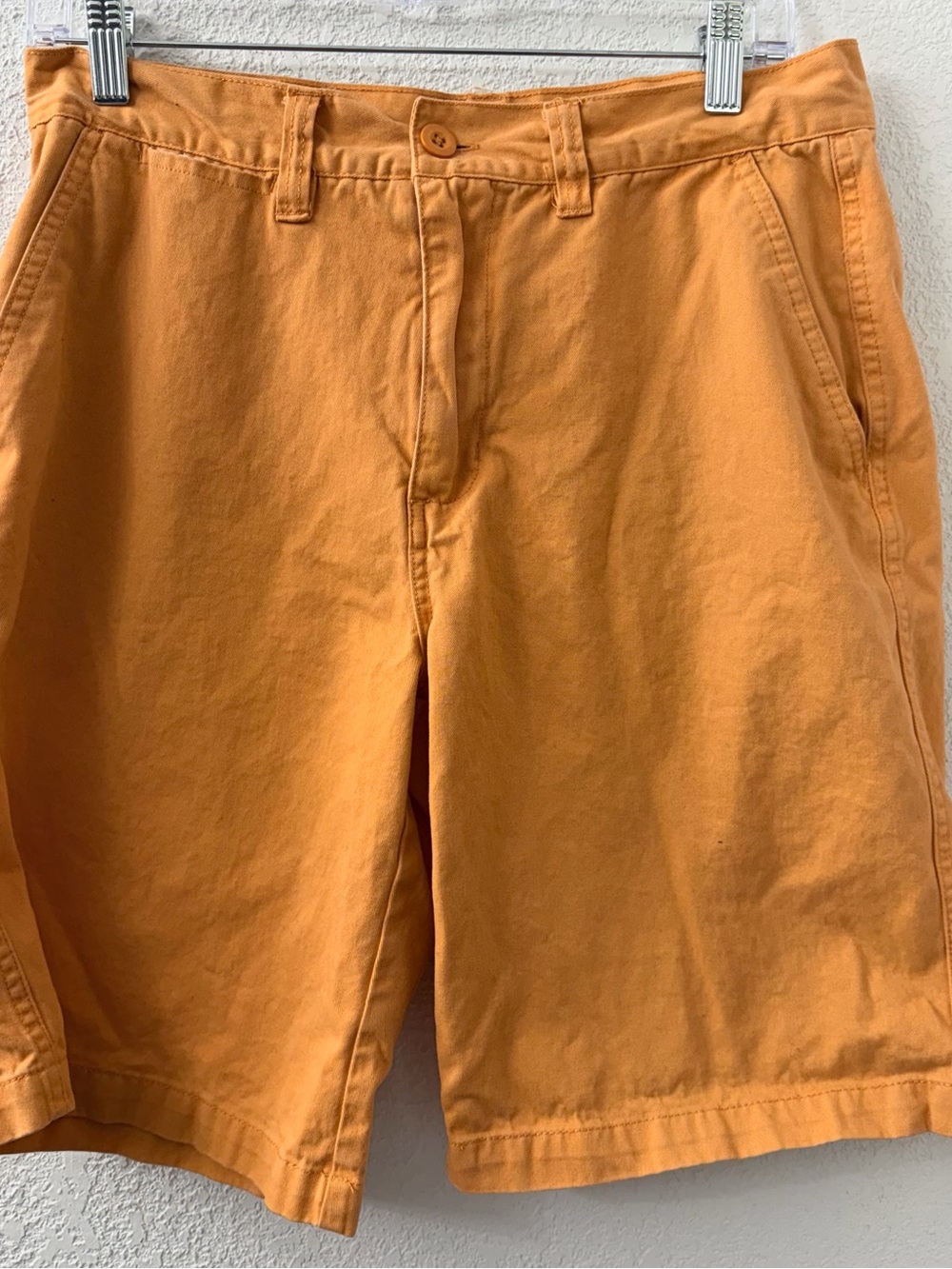 Visitor Mustard Gold Cotton Chino Shorts - Men's Size 30 - Classic Fit